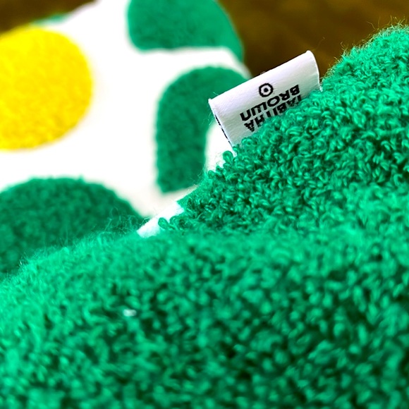 Tabitha Brown Target Avocado Green Striped Geometric Decorative Throw Pillows - Picture 3 of 6